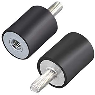 sourcing map 8Stk. M6 Stecker Buchse Gummihalterungen 20 mm x 25 mm | Schwingungsisolatoren Stoßdämpfer
