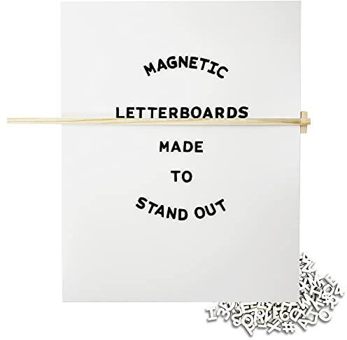 JUT MADE Magnetisches Buchstabenbrett – veränderbares Briefablage – Holz-Finish – Zimmer/Büro/Zuhause Dekor Schilder (40,6 x 50,8 cm, weiß)
