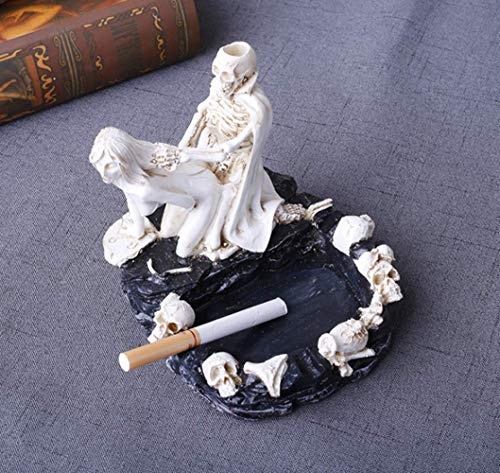 Tischdeko Halloween Tischaschenbecher Schädel Halloweendeko Horror Aschenbecher Gruselig Schädeldekoration Gothic Dekoknochen Geist Horrordeko Auto Windaschenbecher Zombie Deko für Tisch Küche
