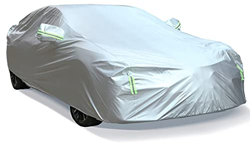 BEXITA Funda de Coche Exterior Funda para Coche de Impermeable A Prueba de Polvo A Prueba de Nieve Protección UV para sedán Longitud (hasta 470cm)