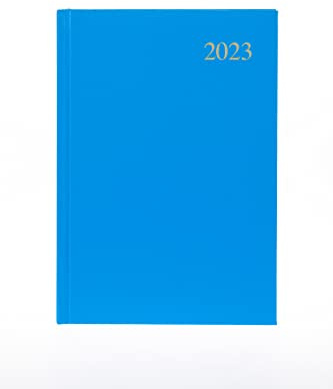 Collins Essential A5 Tag pro Seite Terminplaner 2023 – Hellblau – Kalender Jahr Wochenkalender Tagebuch Tagebuch und Planer für Business, Büro und Personal