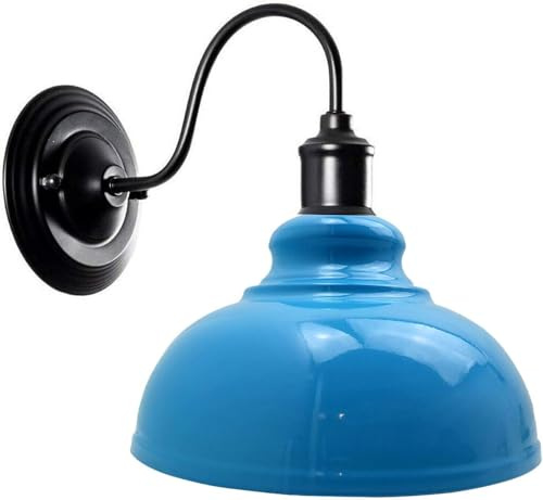 LEDSone Moderna lampada da parete retrò torcia Edison in metallo Lampada blu dal design loft industriale vintage