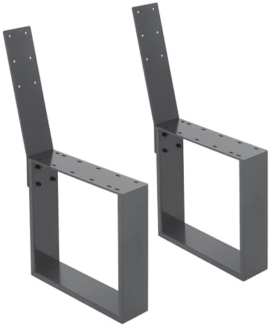 ML-Design Set di 2x Gambe per Panca Mobili in Acciaio Antracite Piedi Rettangolari 40 x 78,5 cm Stile Industriale Resistenti alle Imtemperie Antiruggine Struttura Telaio Panchina Universali Fai da Te