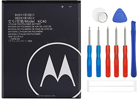 Swark Batterie de rechange KC40 compatible avec Moto E6 Plus/Moto E6s XT2053, XT2053-2 (ne convient pas pour Moto E6s 2020) avec outils