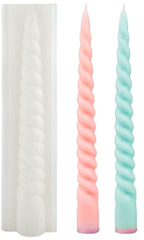 Kerzenform Silikonform Stabkerzen Spiral Stumpenkerzen Gießform | Kerze Form Silikon Stumpenkerzen Form Kerzengießform Wachsform für Kerzen Gießform Stabkerze Silikonform