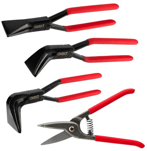 Pince à border x3 0° 45° 90° - mâchoire larg 60mm - Cisaille à tôle - pinces couvreur zingueur à plier cintrer couder la tôle