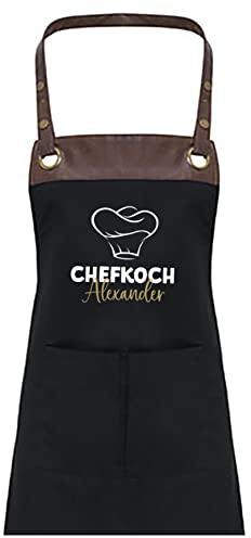 TASSENPALAST Premium Grill-Schürze mit Spruch personalisierbar mit Wunschnamen - Lustiger Spruch/Sprüche Grillschürze Lustig - Unisize