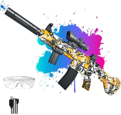 Gel Blaster, Automatic Electric Splatter Ball Toy with Goggles, for Outdoor Activities, Gift for Boys and Teens, Birthday
