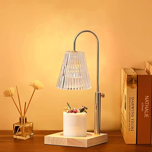 ACAREY Kerzenwärmer Lampe Duftlampe Elektrisch Für Wachs, Kerzenwärmer Candle Warmer Lamp mit Timer und Dimmer, Vintage Deko Aroma Diffuser Für Duftkerzen, Dekoration, Geschenke Für Mama (Amber)