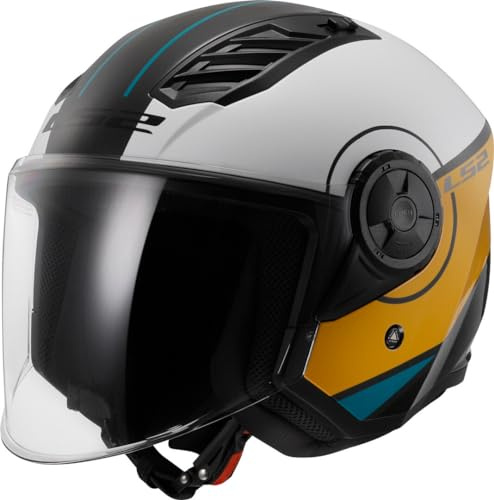 LS2, Jet-Motorradhelm AIRFLOW II Cover white brown, XXXL
