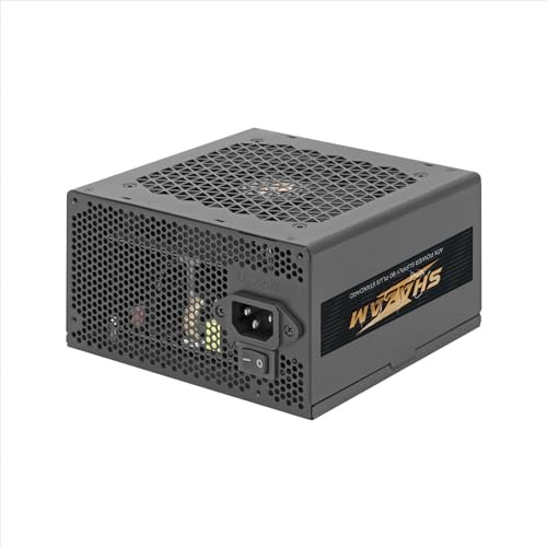 Noua Shazam 600 W Alimentation ATX pour PC 600 W 80+ White, DC to DC, Ventilateur silencieux de 120 mm, PFC actif, câbles plats