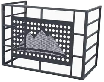 Cache Pompe A Chaleur Extérieur,cache Climatiseur Exterieur Aluminium,caisson Anti Bruit Pompe À Chaleur,Couvercle De Poubelle Autoportante,Convient Pour L'unité Extérieure Du Climatiseur(Nero,100*50*