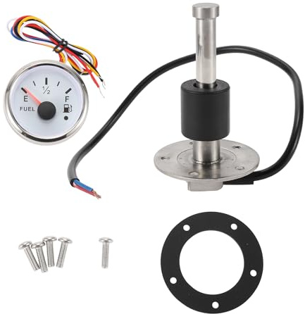 A ABSOPRO Kit De Unidad De Combustible Y Medidor De 100 mm 3.9 Para Tanque De Combustible De Barco Sensor De Nivel De Combustible Y Agua Y Medidor De Combustible