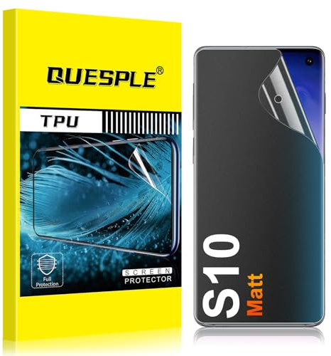 QUESPLE [2 Stück] Matt Schutzfolie für Samsung Galaxy S10 5G, Anti-Fingerabdruck, Blendschutz Matte Weich TPU Folie, Ultra-Klar Fingerabdruck-ID Unterstützen Displayschutzfolie