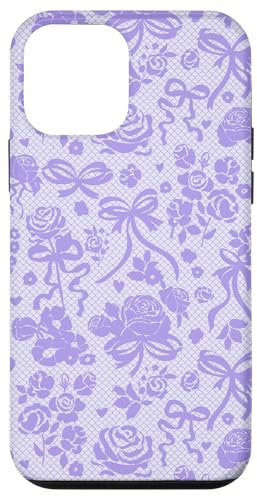 Coquette Lilla Pizzo con Fiocchi e Rose Custodia per iPhone 12 mini