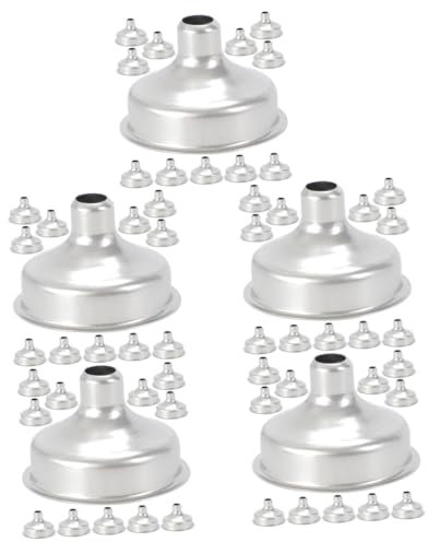 Cabilock 5 Juegos Mini Embudo Pequeño Embudo Plegable Cesta Reutilizable Fácil De Limpiar s Para Matraces De Cocina De Boca Ancha Para Conservas Silver 12 Uds * 5