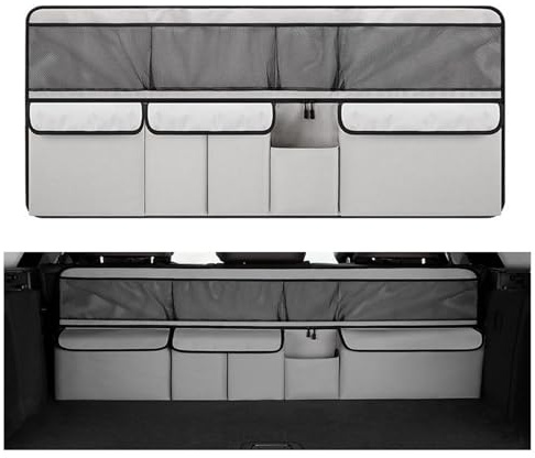 VTANOK Kofferraum Organizer Auto, für Ford Tourneo Custom 2012-2021 2022 2023 2024 2025 Deluxe Langlebig tragbare Wasserdichtes Hängend Auto Kofferraum Organizer