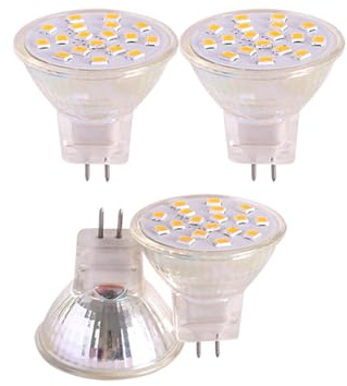 CIKAMIO MR11 led Spotlight Bulb GU4 Base AC/DC 12v 3w (20W 25W Halogen Equivalent) 120degree 240lm 2700k Soft Warm White spot Light for mr11 Tracking Fixture