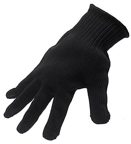 DIYEAH Guantes de Trabajo Anticorte Nivel 5 Negros, 1 Par