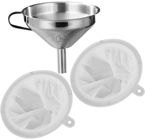 Alipis Embudo De Cocina De Boca Ancha Embudo Metálico Resistente Para Aceite y Vinagre