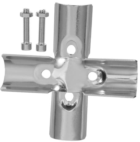 Lurrose 2pcs Stainless Steel Pipe Clamps with Screw Fixation for Dog Kennels and Pipes, Round Tube Support Clamps Suitable for Versatile Applications