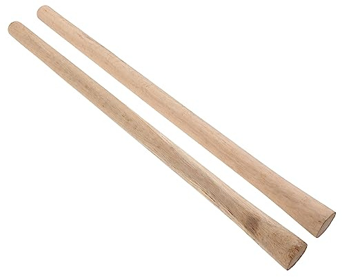 Gatuida Poignées en Bois pour Houe Et Pelle 2 Pcs Jardinage Et Entretien Manche Bois Dur 50-51 Cm, Tête Ronde Remplacement Manche Outils Jardin Résistant Aux Chocs, Ergonomique