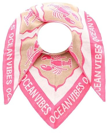 Zwillingsherz Schal Dreieckstuch Damen Halstuch viele verschiedene Muster, Hummer Vibe, Leo u.a. Freizeit 50% Baumwolle, 50% Polyacryl