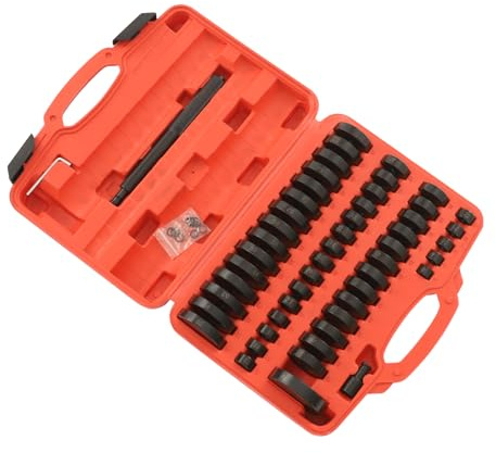 KAPIPALA 【51 pezzi】 Set di attrezzi per cuscinetti ruota in acciaio #45 – Set di propulsione per cuscinetti, boccole e anelli di tenuta | Include borsa per il trasporto | Ideale per auto, camion e