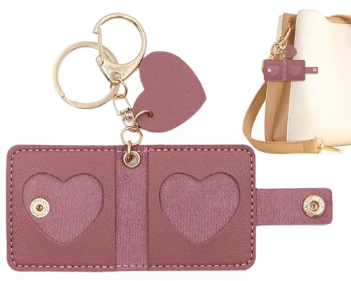 Porte-Photos Porte-Clés - Porte-Clés en Cuir PU avec Support Photo | Cadeau pour Hommes Femmes Anniversaire Mariage Saint-Valentin
