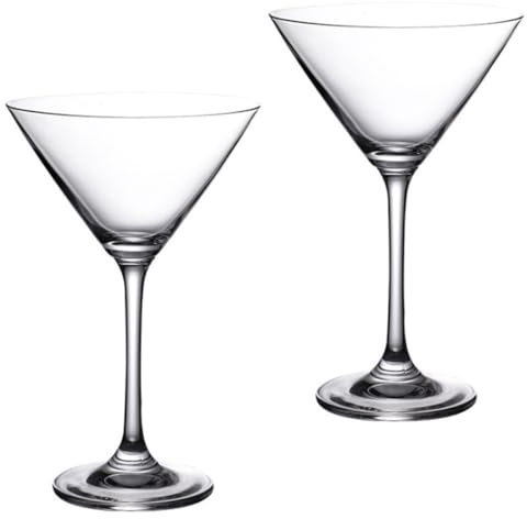 ZUNOXAZ Calici da Cocktail in Vetro 200 Ml Set 2 Pezzi Base Spessa Bicchieri da Vino e Whisky per Casa Bar e Feste