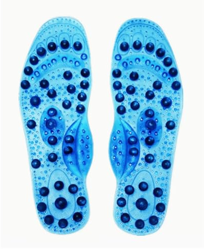 Acupressure Shoes Insoles Men, Magnetic Acupressure Massage Insoles, Magnetic Therapy Foot Insoles for Women, Soft Breathable Shoe Insoles for Foot Pain Relief (Blue, S 25CM（35-40）)