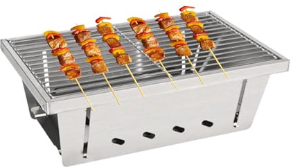 Barbecue Portatile | Attrezzature Da Cucina Pieghevole E Resistente Al | Grill Al Carbone Trasportabile,per Escursionismo Campeggio Viaggi Giardino Terrazza