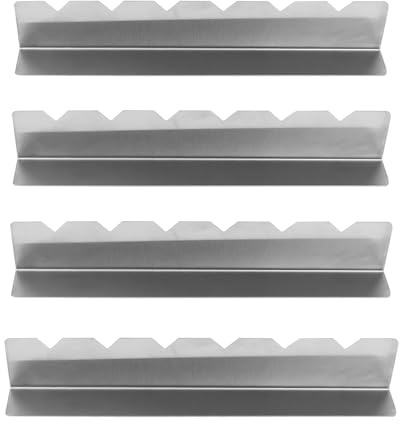 4 Stück Grillspieße Edelstahl Rack Spieße Halter BBQ 6 Einkerbung | Rostfrei Schaschlik Aufsatz für Gasgrill Spiesse Grill für Holz Bambus Runde Metall Flachspieße zum Grillen