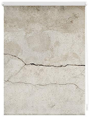 Lichtblick Klemmfix Tageslicht-Rollo mit Motiv, ohne Bohren, Blickdicht, Seitenzugrollo, Made in Germany, Beton - Grau 60 x 150 cm (B x L)