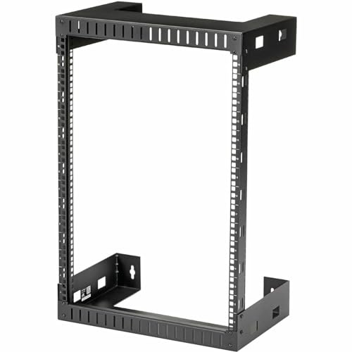 StarTech.com Armadio Rack a Muro 15U 19 - Server Rack a Telaio Aperto a 2 Montanti con Profondità di Montaggio di 30cm, Armadio di rete per Apparecchiature IT/AV/Switch/Patch Panel (RK15WALLO)