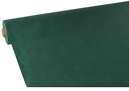 Papstar, Tischdecke, stoffähnlich, Vlies soft selection 40 m x 0,9 m dunkelgrün auf Rolle, #84955