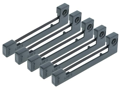 vhbw 5x Farbband Schriftband Ersatz für Epson ERC-09B | ERC-09, C43S015354 für Nadeldrucker, Bondrucker - Schwarz