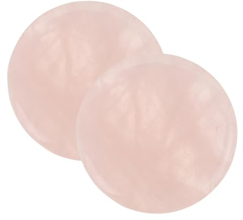 Beaupretty 2PCS Eyelash Jade Stones Eyelash Extension Pink Jade Stone Glue Pallet Holder Round Pallet Nail Pallet Eyelash Extensions Tool