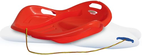 JAMARA 460534 Snow Play Bob Speed 78 cm - Diseño aerodinámico, plástico Duradero, cómodo y ergonómico Asiento/cojín para una óptima posición de Deslizamiento, 1 kg de Peso Ligero, Color Rojo