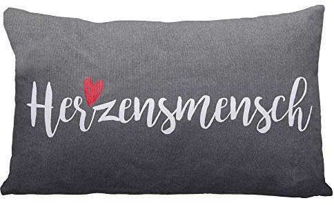 schenken-24 1x Kissen Motiv:Herzensmensch Verschiedene Kissen zur Auswahl/Wohnen/Wohndesign/Zuhause