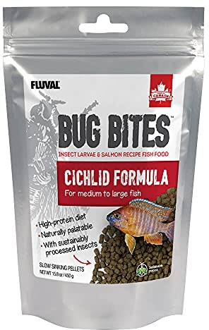 Fluval Bug Bites Cichlid Fish Food, Granules for Small to Medium Sized Fish, 15.8 oz.