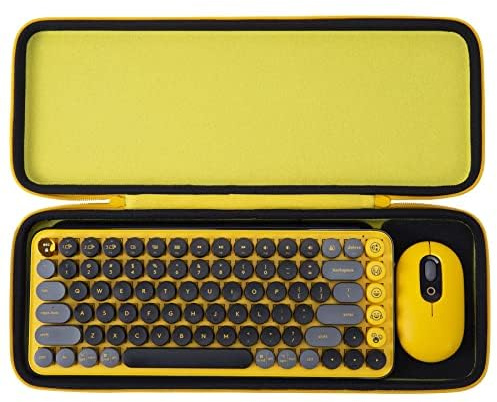 Aenllosi Étui de Rangement pour Logitech Pop Icon Cambo/Pop Keys, Jaune | Coque Rigide Protectrice, Étui Seul, Rangement de Protection, Utilisation Quotidienne, Stockage Sûr, Usage Quotidien