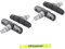 2 Paar (4 Stück) Shimano Fahrrad Bremsschuhe M70T4 Deore XT Bremsklötze Bremsbeläge V Brake inklusive MSZweirad Reflexband