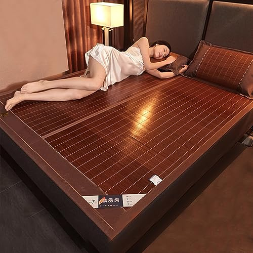 MMleYN Materasso Raffreddamento in bambù, Pieghevole Stuoia per Letto di bambù, Stuoia Pieghevole in Rattan, Materasso Tappetino Refrigerante, Liscio Assorbente Traspirante (Size : 80x190cm/31.5x75in
