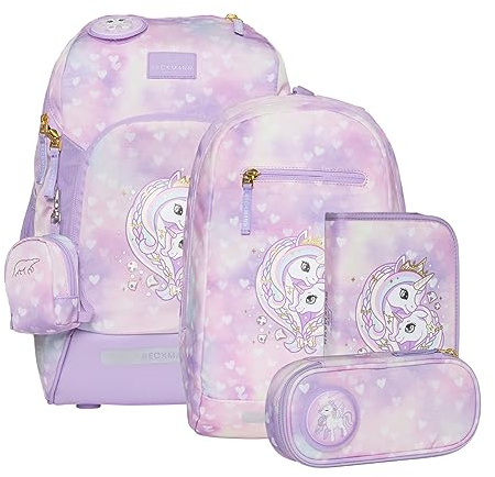 BECKMANN, Schulrucksack-Set Active Air FLX, 6-teilig, Grundschule, inkl. Regenüberzug, 22L