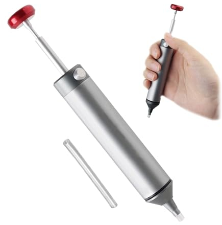 Entlötpumpe, Entlötwerkzeug, Superabsaugung Lötsauger, lötsauger vakuum Lötentferner Werkzeug, Auslöten entlöten vakuum, mit 1 Silikondüsen Entlötsaugpumpe (150mm)