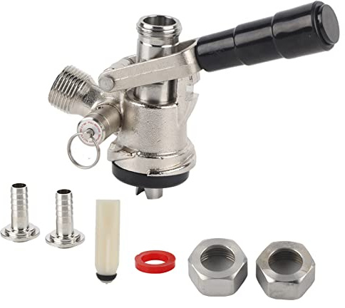 Zapfanlage für Fassbier, Keg-Kupplung Europäischer Stil S-Typ, Sicherheits-Überdruckventil, Heimbrausystem, Gas-Saitenhalter, Kegerator Hahn Schlauchklemme