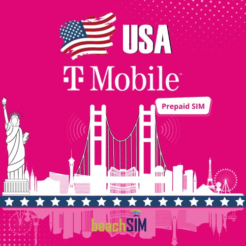 BeachSIM T-Mobile USA SIM données illimitées & téléphonie & SMS (USA - 6 Jours)