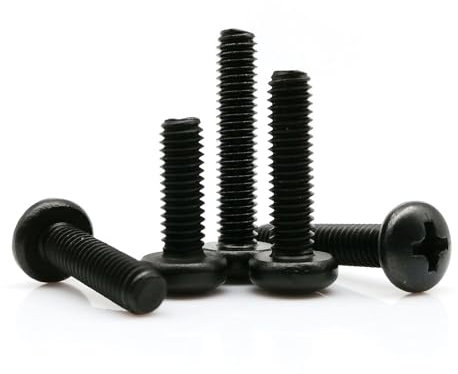 5/10/20/50 Stück GB818 M1.6 M2 M2.5 M3 M4 M5 M6 M8 M10 Schwarz 304 Edelstahl Kreuzschlitz Flachkopfschraube mit Kreuzschlitz (Color : 22mm, Size : 10pcs M3)