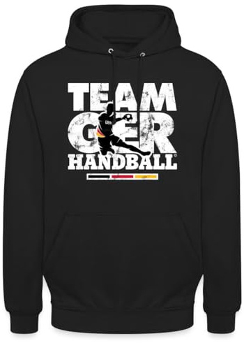 Team Germany Handball Spieler-Print mit Deutschlandflagge Unisex Hoodie